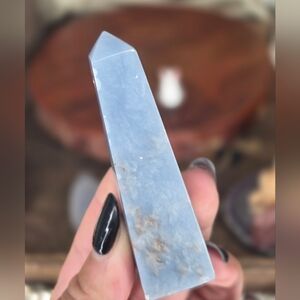 Blue Obelisk Crystal Decor
